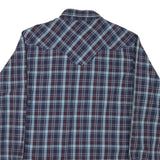 WRANGLER Mens Blue & Brown Check Long Sleeve Shirt L Western Style