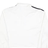 ADIDAS Womens White Sweatshirt Crew Neck UK 10 Cotton Blend Long Sleeve