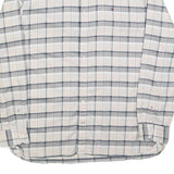 TOMMY HILFIGER Mens Beige & Grey Check Shirt 2XL Cotton Blend Long Sleeve