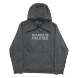 THE NORTH FACE Mens Grey Pullover Hoodie L Mountain Athletics Logo Sweatshirt