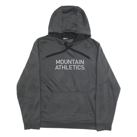 THE NORTH FACE Mens Grey Pullover Hoodie L Mountain Athletics Logo Sweatshirt