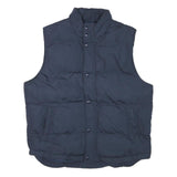 ST JOHNS BAY Mens Navy Blue Puffer Jacket L Polyester Blend Zip Sleeveless