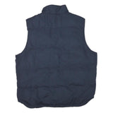 ST JOHNS BAY Mens Navy Blue Puffer Jacket L Polyester Blend Zip Sleeveless
