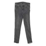 LEVI'S Line 8 Womens Jeans Grey Regular Skinny Denim Raw W29 L32 Classic Fit
