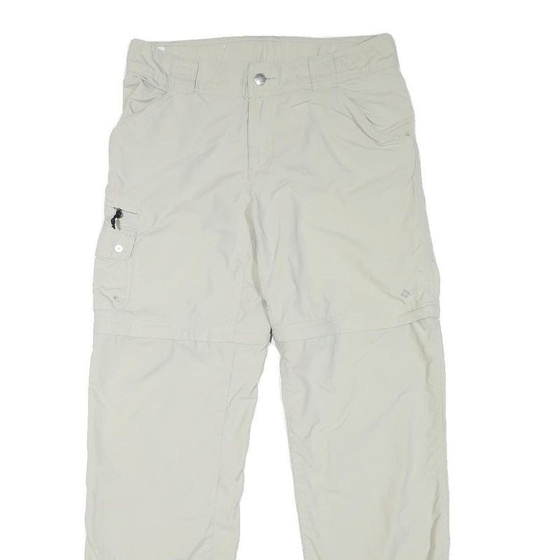 COLUMBIA Womens Regular Beige Polyester Blend Zip Trousers W31 L30 Outdoor
