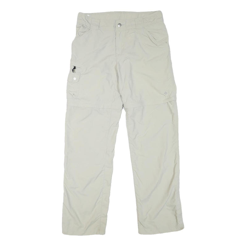 COLUMBIA Womens Regular Beige Polyester Blend Zip Trousers W31 L30 Outdoor