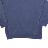 JUICY COUTURE Womens Blue Cotton Blend Crew Neck M Lace Up Back Sweatshirt