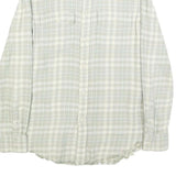 POLO RALPH LAUREN Mens Beige & White Checked Shirt XS Casual Cotton Blend Long