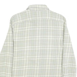 POLO RALPH LAUREN Mens Beige & White Checked Shirt XS Casual Cotton Blend Long