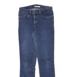 LEVI'S Womens Slim Blue Denim Jeans W27 L30 Zip Closure Stretch Cotton Blend