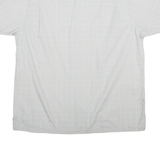 WRANGLER Mens White & Grey Short Sleeve Casual Shirt L Cotton Button Pocket