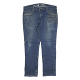 CARHARTT Mens Relaxed Straight Denim Blue W38 L30 Casual Workwear Zip Jeans