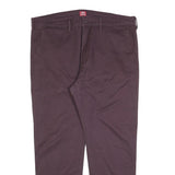 LEVI'S Mens Cotton Blend Brown Regular Straight Trousers W38 L30 Classic Zip