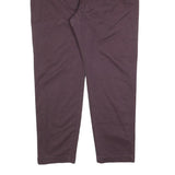 LEVI'S Mens Cotton Blend Brown Regular Straight Trousers W38 L30 Classic Zip