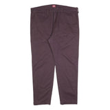 LEVI'S Mens Cotton Blend Brown Regular Straight Trousers W38 L30 Classic Zip