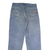 CARHARTT Mens Blue Regular Straight Denim Jeans W38 L34 Classic Workwear Durable