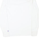 CHAMPION Mens White Cotton Blend Long Sleeve Crew Neck Graphic T-Shirt S
