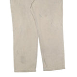 CARHARTT Mens Relaxed Beige Cotton Blend Zip Trousers W44 L34 Workwear Casual