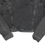 LEVI'S Womens Black Cotton Blend Denim Sherpa Lined Button Jacket XL