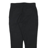 HOLLISTER Womens Cotton Blend Black Slim Trousers W28 L24 Stylish Casual Zip