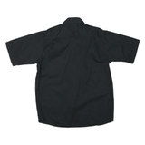 WRANGLER Mens Black Cotton Blend Short Sleeve Shirt L Casual Utility Workwear
