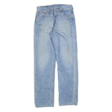 LEVI'S 501 Mens Jeans Blue Regular Straight Denim Medium W26 L29 Button Closure