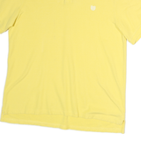 CHAPS Mens Yellow Polo Shirt XL Cotton Short Sleeve Plain Classic Fit