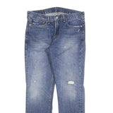 LEVI'S 511 Slim Mens Jeans Blue Slim Straight Denim Medium W34 L32 Slim Fit Zip