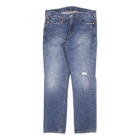 LEVI'S 511 Slim Mens Jeans Blue Slim Straight Denim Medium W34 L32 Slim Fit Zip