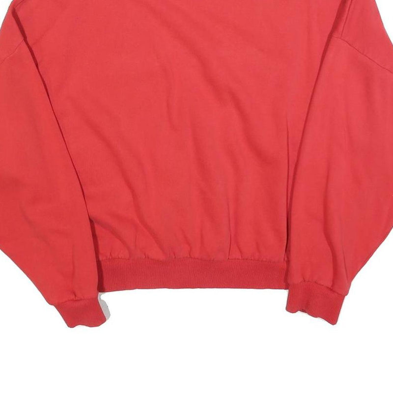 KARL KANI Womens Red Crew Neck L Sweatshirt Cotton Blend Logo Collar