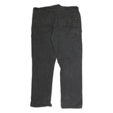 DICKIES Mens Cotton Black Slim Straight Trousers W37 L28 Workwear Zip Closure