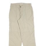 CAMEL Womens Beige Regular Fit Zip Closure Trousers W32 L34 Casual Lightweight