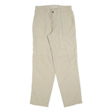 CAMEL Womens Beige Regular Fit Zip Closure Trousers W32 L34 Casual Lightweight