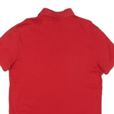 POLO RALPH LAUREN Mens Red Short Sleeve Plain M Cotton Blend Polo Shirt