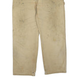 DICKIES Mens Cotton Blend Beige Regular Fit Straight Leg Trousers W34 L28