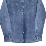 HILFIGER DENIM Mens Blue Denim Shirt M Cotton Casual Button Down Pockets