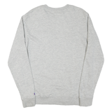 CHAMPION Mens Grey Cotton Blend Crew Neck M Logo Sweatshirt Lightweight Casual