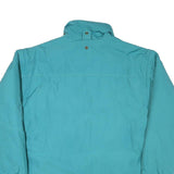 Mens Teal Zip Up Jacket XL Polyester Blend Plain Pocketed Casual Outerwear