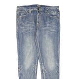 DICKIES Mens Regular Fit Blue Denim Jeans W36 L32 Casual Cotton Blend Zip