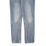 DICKIES Mens Regular Fit Blue Denim Jeans W36 L32 Casual Cotton Blend Zip