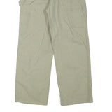 ASOS Womens Cotton Blend Beige Relaxed Straight Trousers W26 L26 Casual Utility