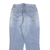 VILA Girls Regular Fit Light Blue Denim Jeans W26 L26 Embroidered Floral Design