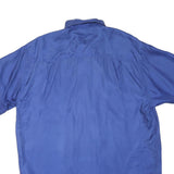 D FOR DIRECT Mens Blue Shirt L Polyester Short Sleeve Button Down Pocket