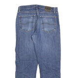 LEE Mens Regular Fit Blue Denim Jeans Cotton Blend W32 L30 Classic Zip Pocket