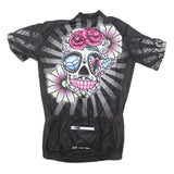 XINTOWN Womens Black Graphic T-Shirt XL Short Sleeve Round Neck Cycling Jersey