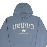BLUE84 Mens Blue Lake Almanor California Pullover Hoodie L Casual Cotton