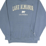BLUE84 Mens Blue Lake Almanor California Pullover Hoodie L Casual Cotton