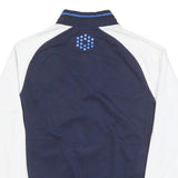 PUMA Mens Navy & White Track Jacket M Polyester Blend Plain Zip Sports