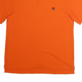 CHAPS Mens Orange Cotton Short Sleeve Plain XL Polo Shirt Classic Fit