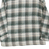 ZARA Womens Green & Cream Checked Button Jacket XS Cotton Blend Woven Stylish